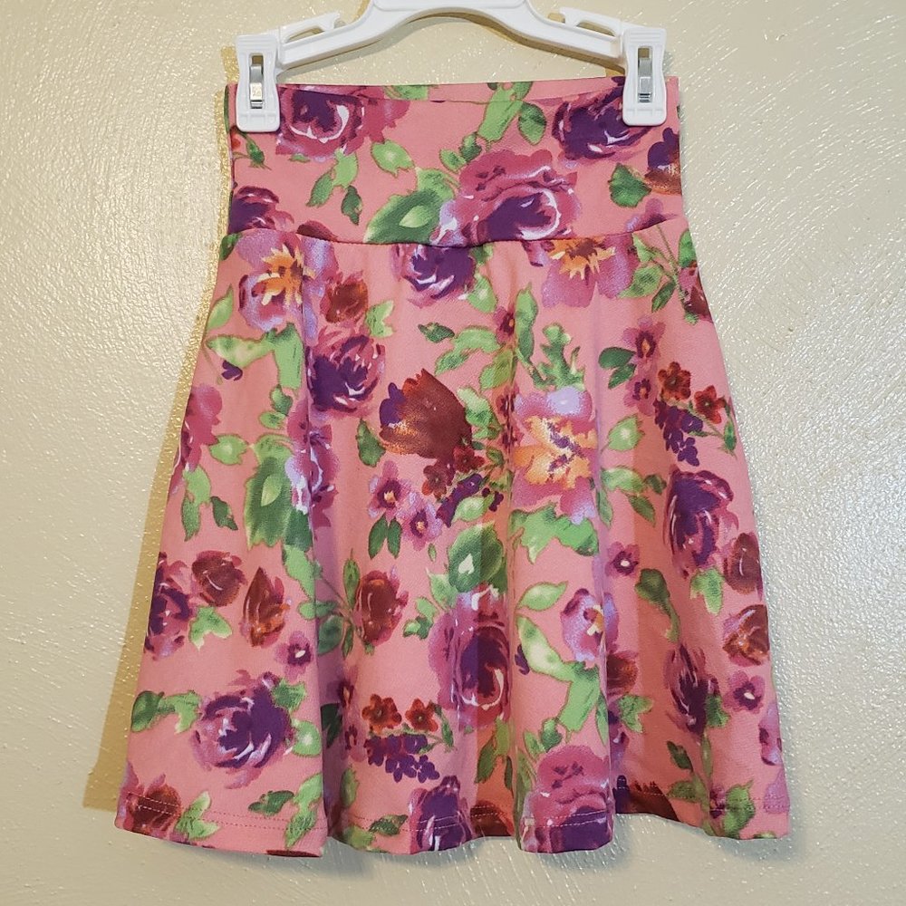 LuLaRoe Girls Azure Skirt - floral